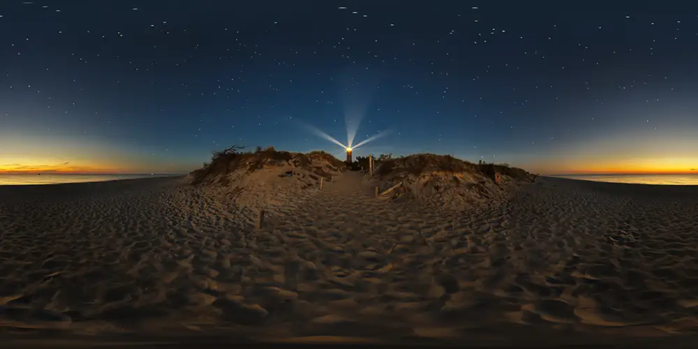 Fischland - Leuchturm Strand Astrofotografie