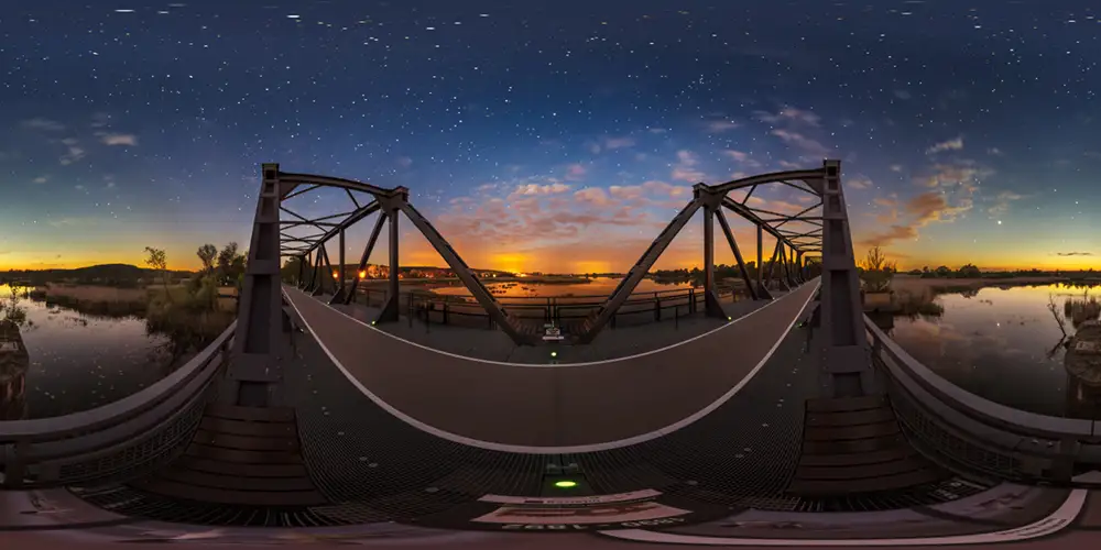 Oderbruch - Europabrücke alte Pfeiler Astrofotografie