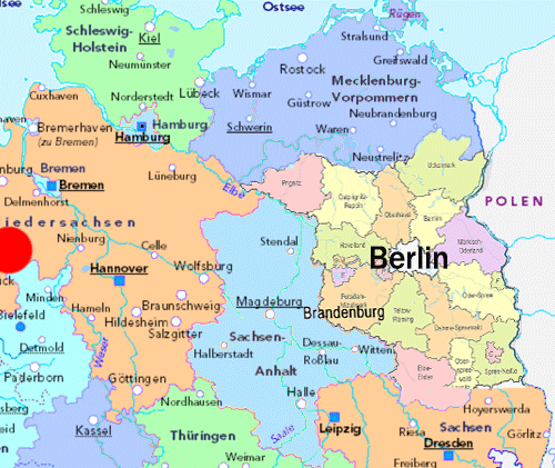 Westdeutschland - Karte